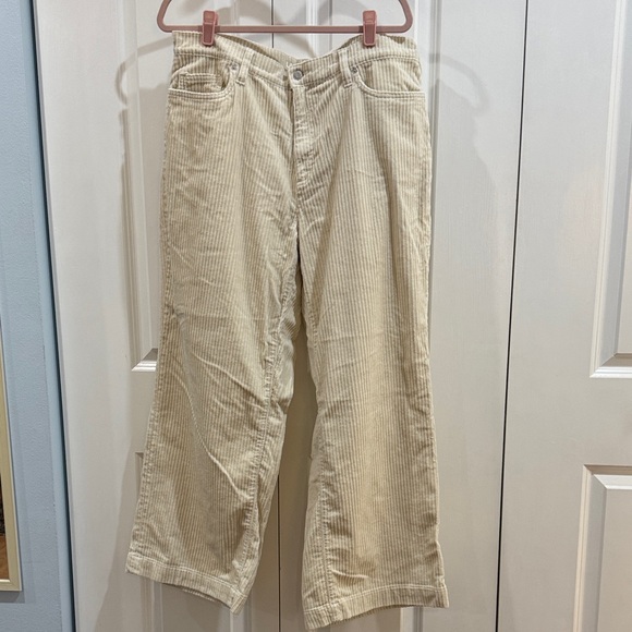 Women’s Corduroy Wide leg Plus size 18W Ivory Pants - Picture 6 of 10